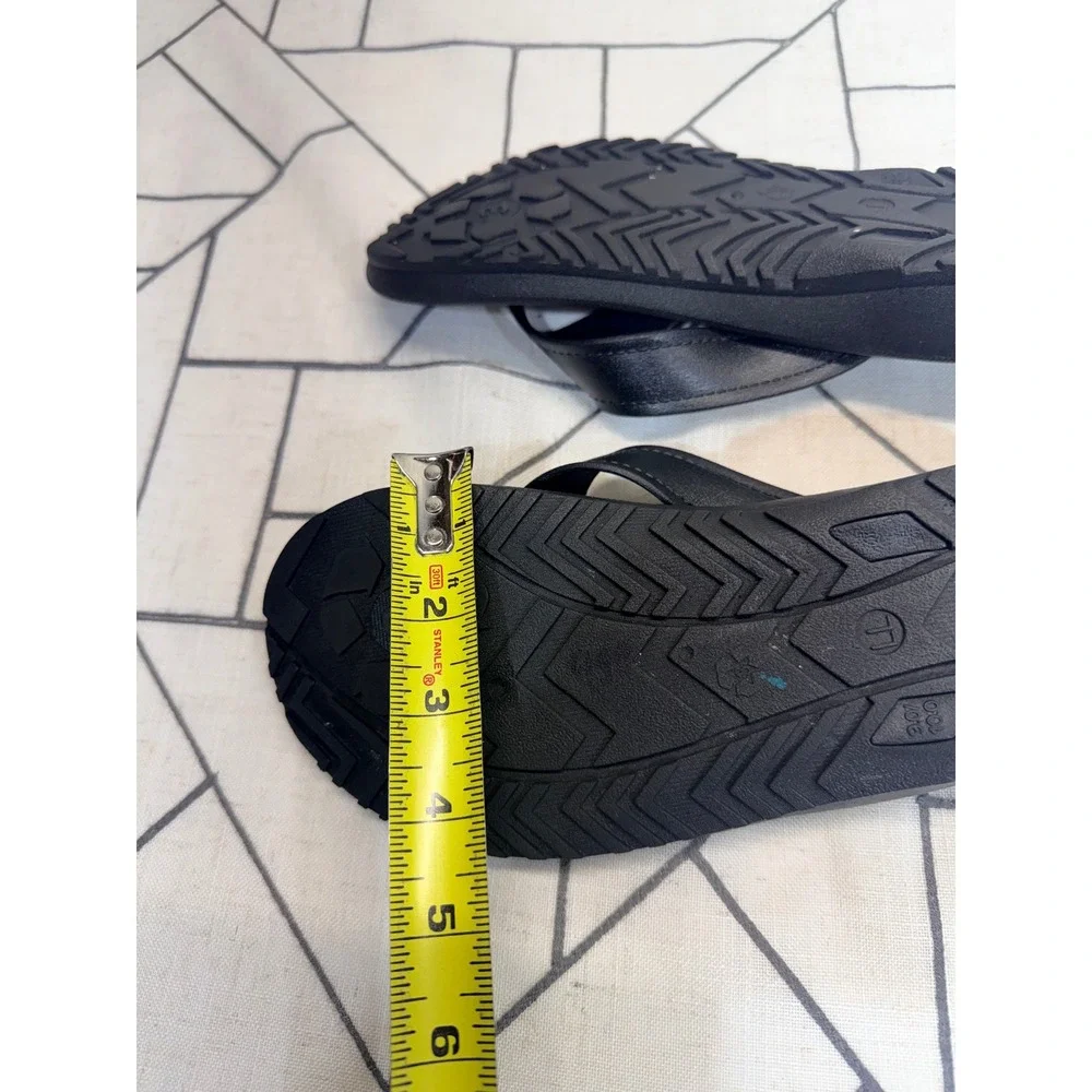 Okabashi Flip Flops LL 9.5-10.5 Black Mariner Thong Sandals Made in USA